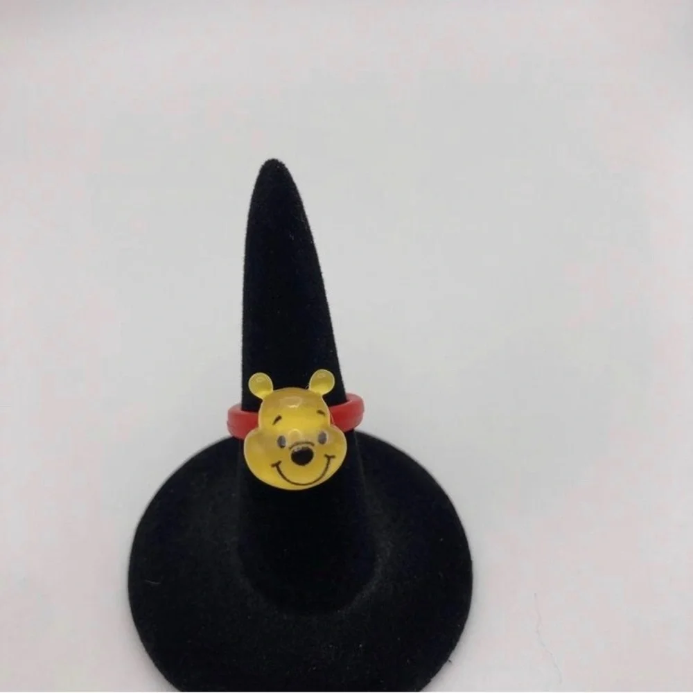 Clip-On Winnie The Pooh Earrings and Plastic Adjustable Ring - Picture 4 of 4
